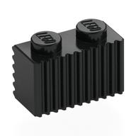 Brick Special 1 x 2 with Grille (Black)