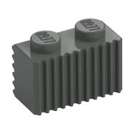 Brick Special 1 x 2 with Grille (Dark Gray)