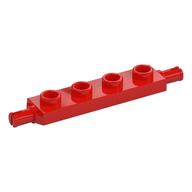 Plate Special 1 x 4 with Wheels Holder (Red)