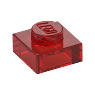 Plate 1 x 1 (Trans-Red)