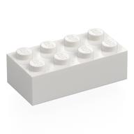 Brick 2 x 4 (White)
