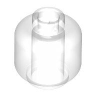 Minifig Head [Plain] [Blocked Open Stud] (Trans-Clear)