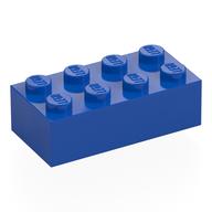 Brick 2 x 4 (Blue)
