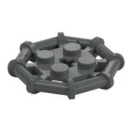 Plate Special 2 x 2 with Bar Frame Octagonal (Dark Gray)