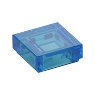 Tile 1 x 1 with Groove (Trans-Dark Blue)