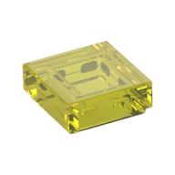 Tile 1 x 1 with Groove (Trans-Yellow)
