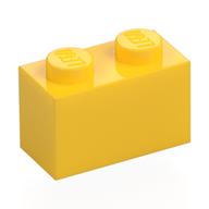 Brick 1 x 2 (Yellow)