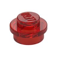 Plate Round 1 x 1 with Solid Stud (Trans-Red)