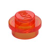Plate Round 1 x 1 with Solid Stud (Trans-Neon Orange)