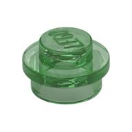 Plate Round 1 x 1 with Solid Stud (Trans-Green)