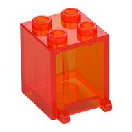 Box 2 x 2 x 2 [Hollow Studs] (Trans-Neon Orange)