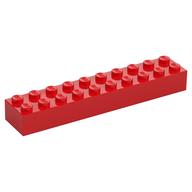 Brick 2 x 10 (Red)