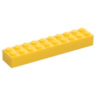 Brick 2 x 10 (Yellow)