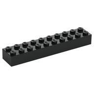 Brick 2 x 10 (Black)