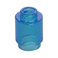 Brick Round 1 x 1 Open Stud (Trans-Dark Blue)