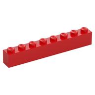 Brick 1 x 8 (Red)