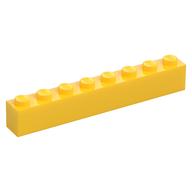 Brick 1 x 8 (Yellow)