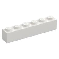 Brick 1 x 6 (White)