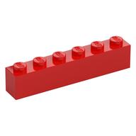 Brick 1 x 6 (Red)
