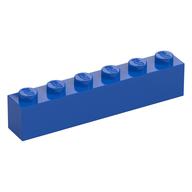 Brick 1 x 6 (Blue)