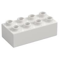 Duplo Brick 2 x 4 (White)