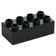Duplo Brick 2 x 4 (Black)