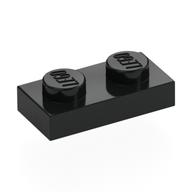 Plate 1 x 2 (Black)
