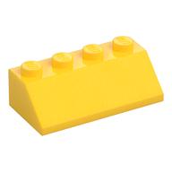 Brick Sloped 45° 2 x 4 (Yellow)