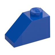 Brick Sloped 45° 2 x 1 with Bottom Pin (Blue)