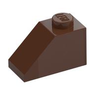 Brick Sloped 45° 2 x 1 with Bottom Pin (Brown)