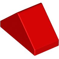 Brick Sloped 45° 2 x 1 Double with Ovoid Bottom Pin (Red)