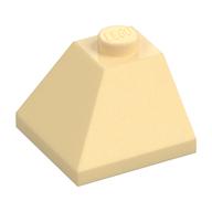 Brick Sloped 45° 2 x 2 Double Convex (Tan)