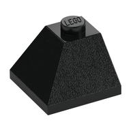 Brick Sloped 45° 2 x 2 Double Convex (Black)