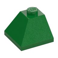 Brick Sloped 45° 2 x 2 Double Convex (Green)