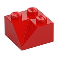 Brick Sloped 45° 2 x 2 Double Concave (Red)