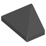 Brick Sloped 45° 2 x 1 Triple with Ovoid Bottom Pin (Black)