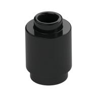 Brick Round 1 x 1 Open Stud (Black)