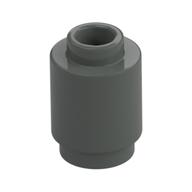 Brick Round 1 x 1 Open Stud (Dark Gray)