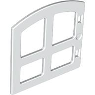 Duplo Door / Window 1 x 4 x 2 Pane with Curved Top (White)