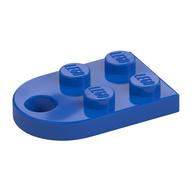 Plate Special 3 x 2 with Rounded End, Hole (Blue)
