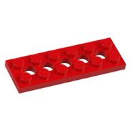 Technic Plate 2 x 6 [5 Holes] (Red)