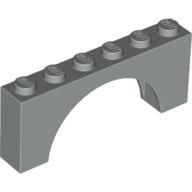 Brick Arch 1 x 6 x 2 - Thick Top with Reinforced Underside (Light Gray)