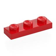 Plate 1 x 3 (Red)