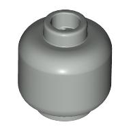 Minifig Head [Plain] [Blocked Open Stud] (Light Gray)
