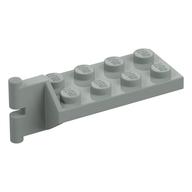 Hinge Plate 2 x 4 with Articulated Joint - Male (Light Gray)