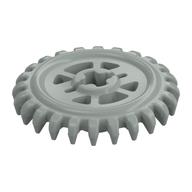 Technic Gear 24 Tooth Crown with Reinforcements [New Style] (Light Gray)