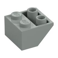 Brick Sloped Inverted 45° 2 x 2 [Ovoid Bottom Pin, Bar-sized Stud Holes] (Light Gray)