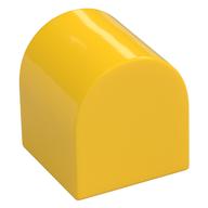 Duplo Brick 2 x 2 x 2 Curved Top (Yellow)