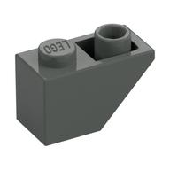 Brick Sloped Inverted 45° 2 x 1 (Dark Gray)