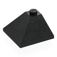 Brick Sloped 33° 3 x 3 Double Convex (Black)